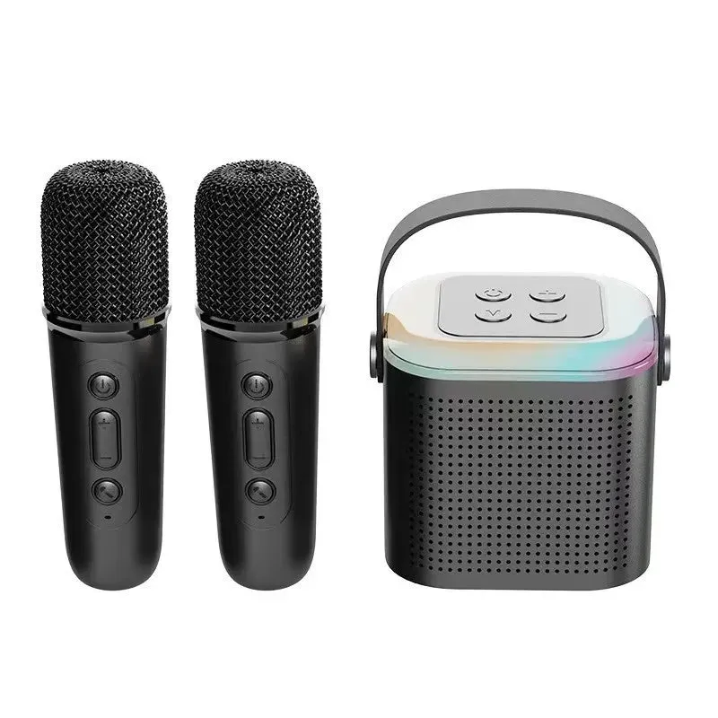 1-2 Wireless Microphone Karaoke Machine Portable Bluetooth 5.3 PA Speaker System MP3 Player Karaoke Machine For Kids Adults Home