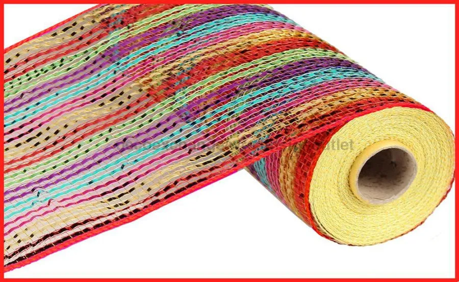 10.25"X10Yd Wide Foil Stripe Laser Multi Bright RY801383