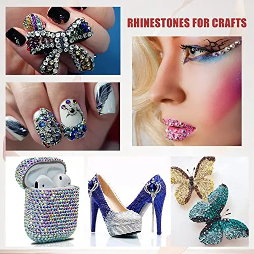 12000Pcs Nail Art Rhinestones Bulk Kit in 24 Colors, 3mm Colorful Flatback Jelly Nail Rainbow Gems Set for Crafts, Tumblers, Jewelry Making