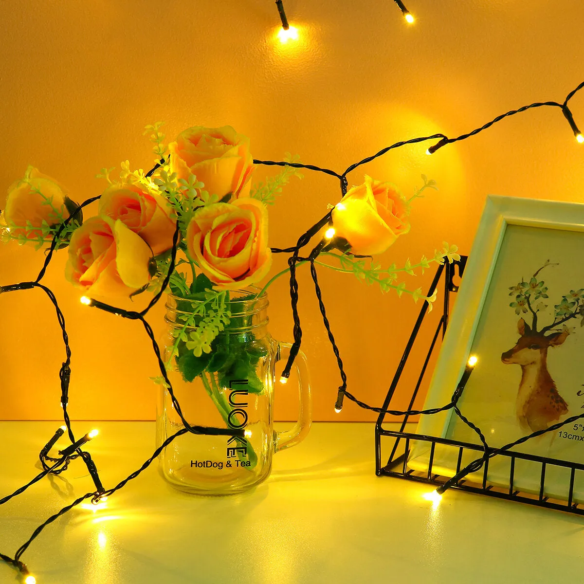 12M 8 Modes Outdoor 100LED Solar Fairy String Light Waterproof Garden Yard Holiday Christmas Decor