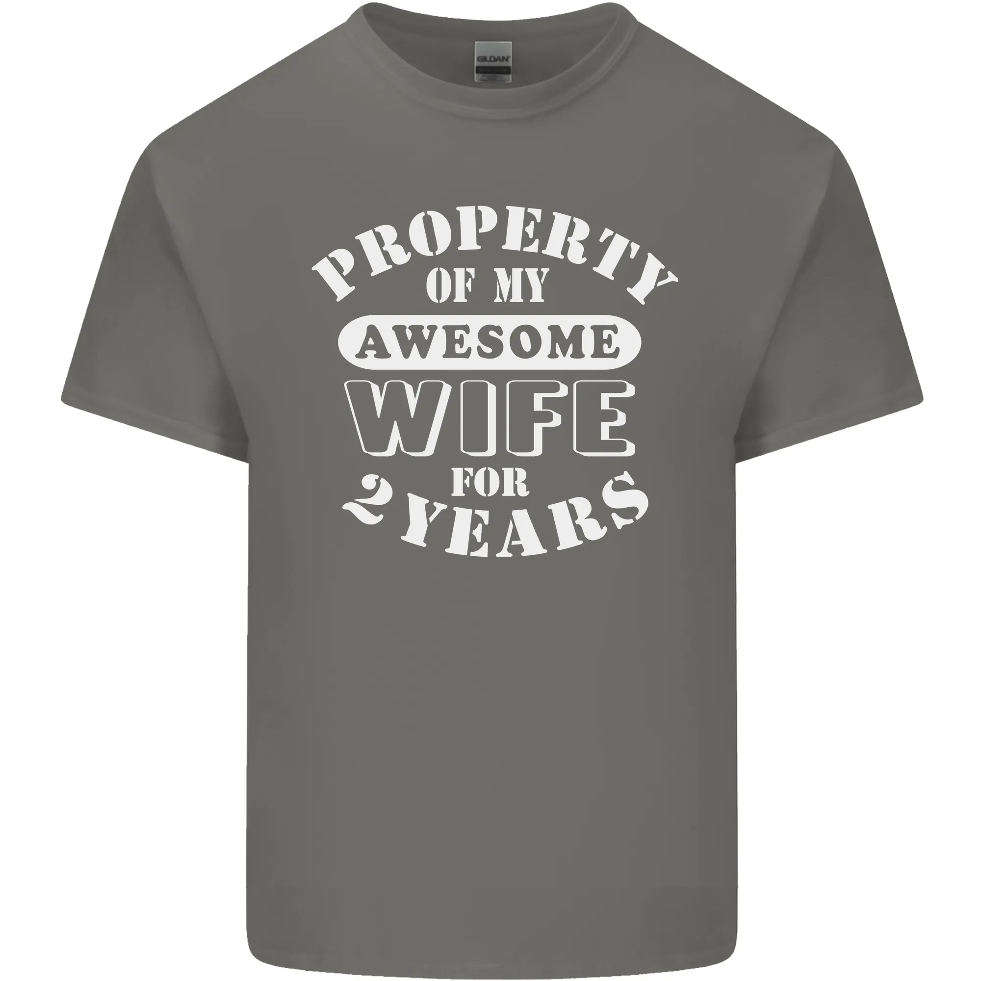 2 Year Wedding Anniversary 2nd Funny Wife Mens Light Cotton T-Shirt