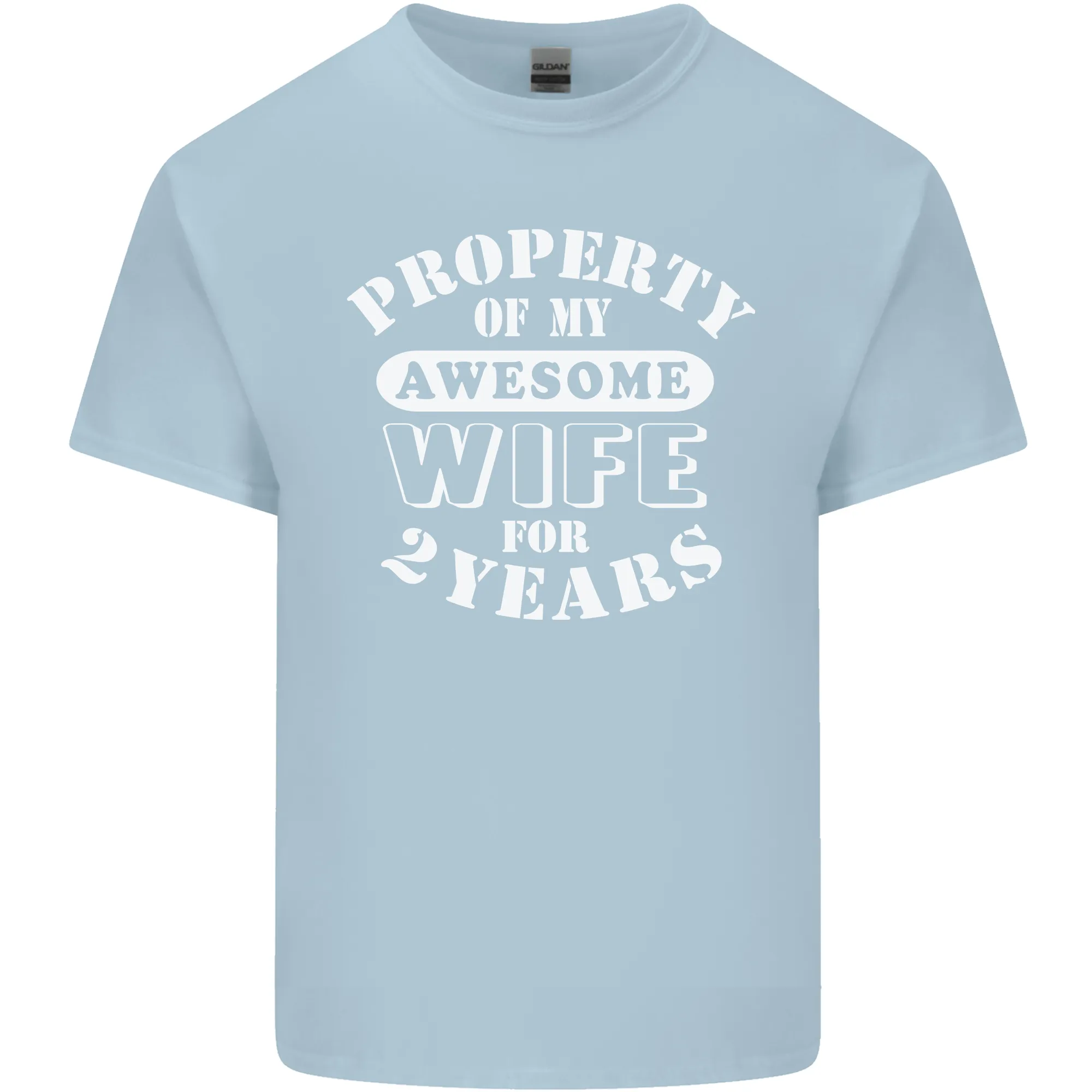 2 Year Wedding Anniversary 2nd Funny Wife Mens Light Cotton T-Shirt