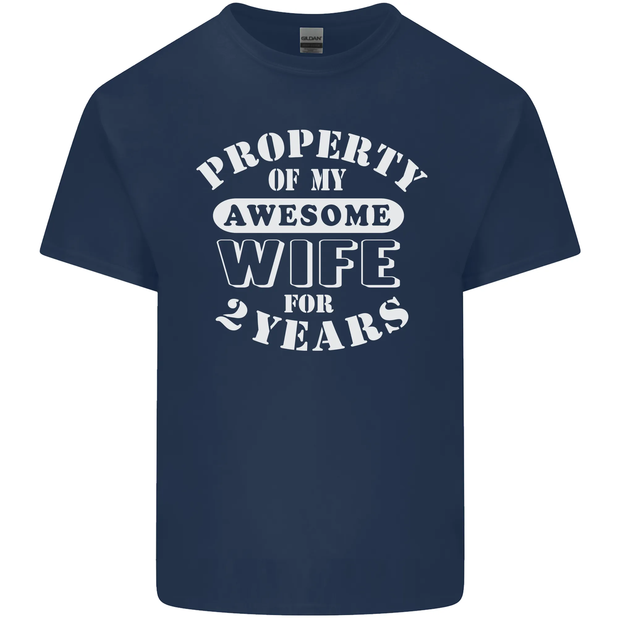 2 Year Wedding Anniversary 2nd Funny Wife Mens Light Cotton T-Shirt
