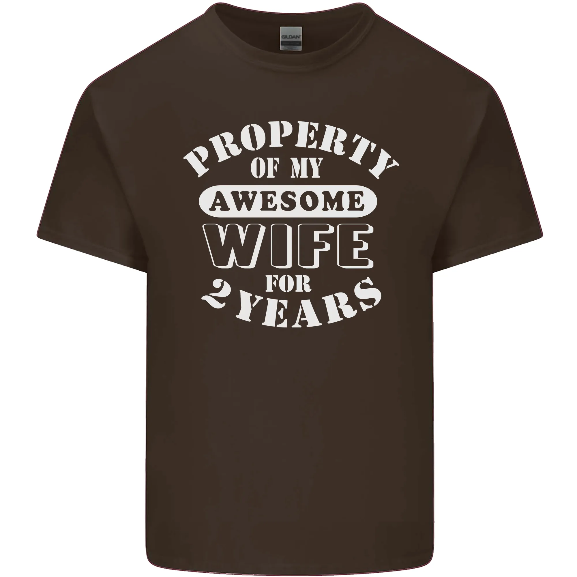 2 Year Wedding Anniversary 2nd Funny Wife Mens Light Cotton T-Shirt