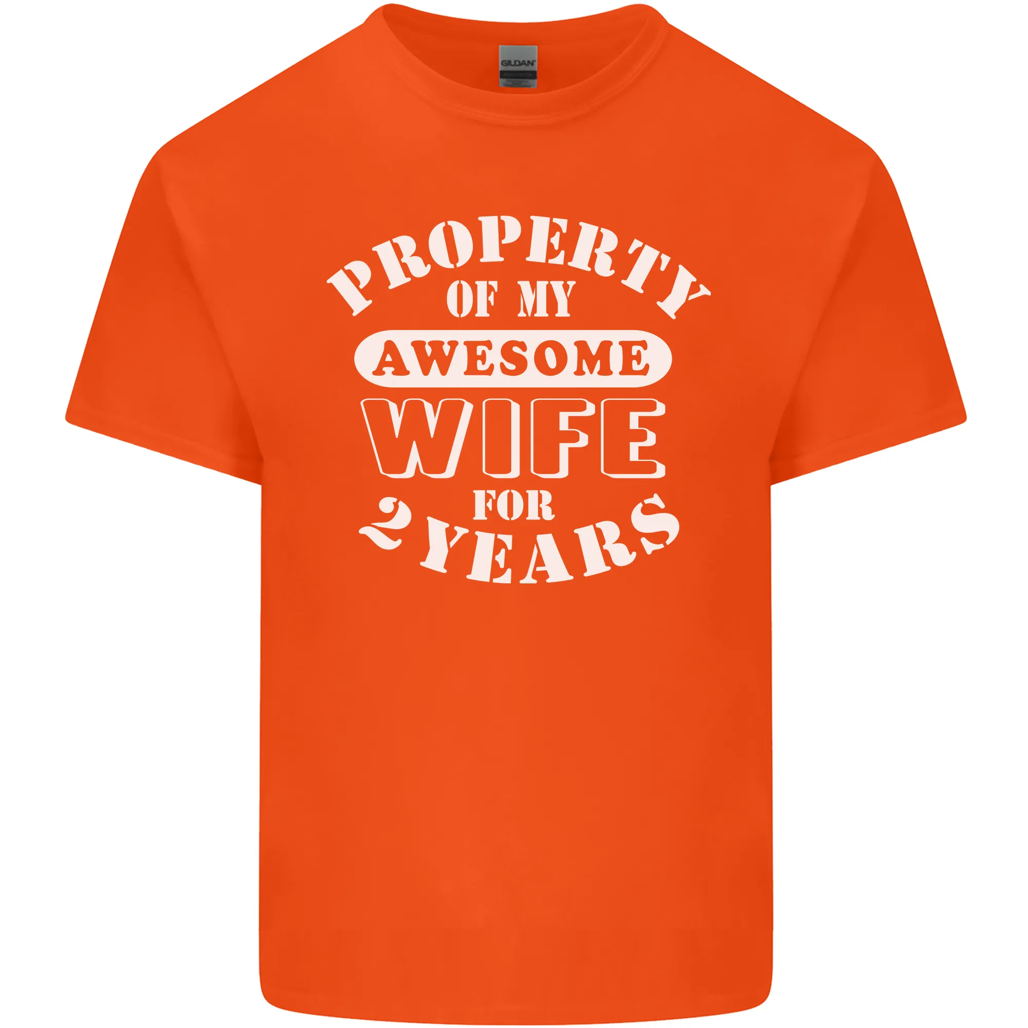 2 Year Wedding Anniversary 2nd Funny Wife Mens Light Cotton T-Shirt