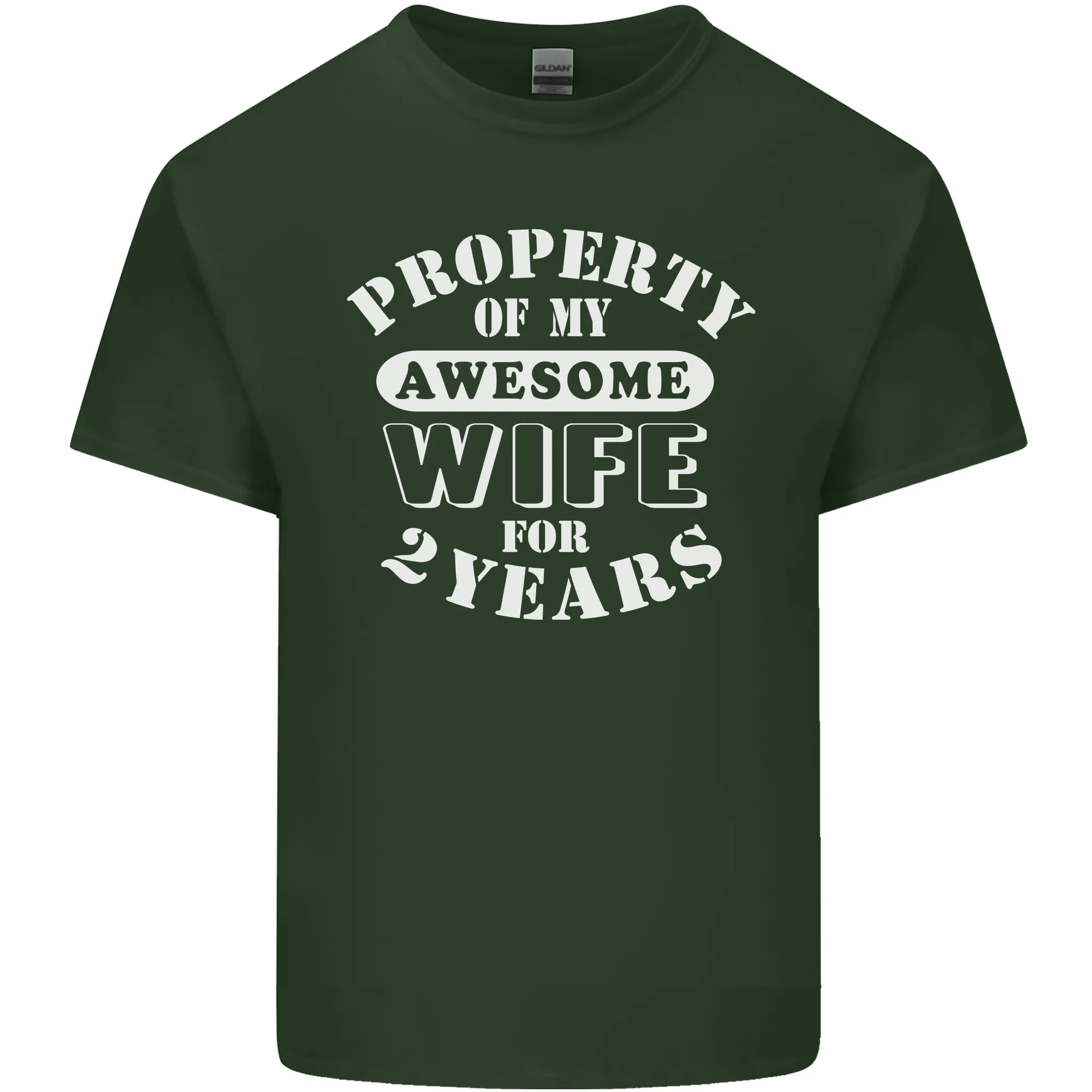 2 Year Wedding Anniversary 2nd Funny Wife Mens Light Cotton T-Shirt