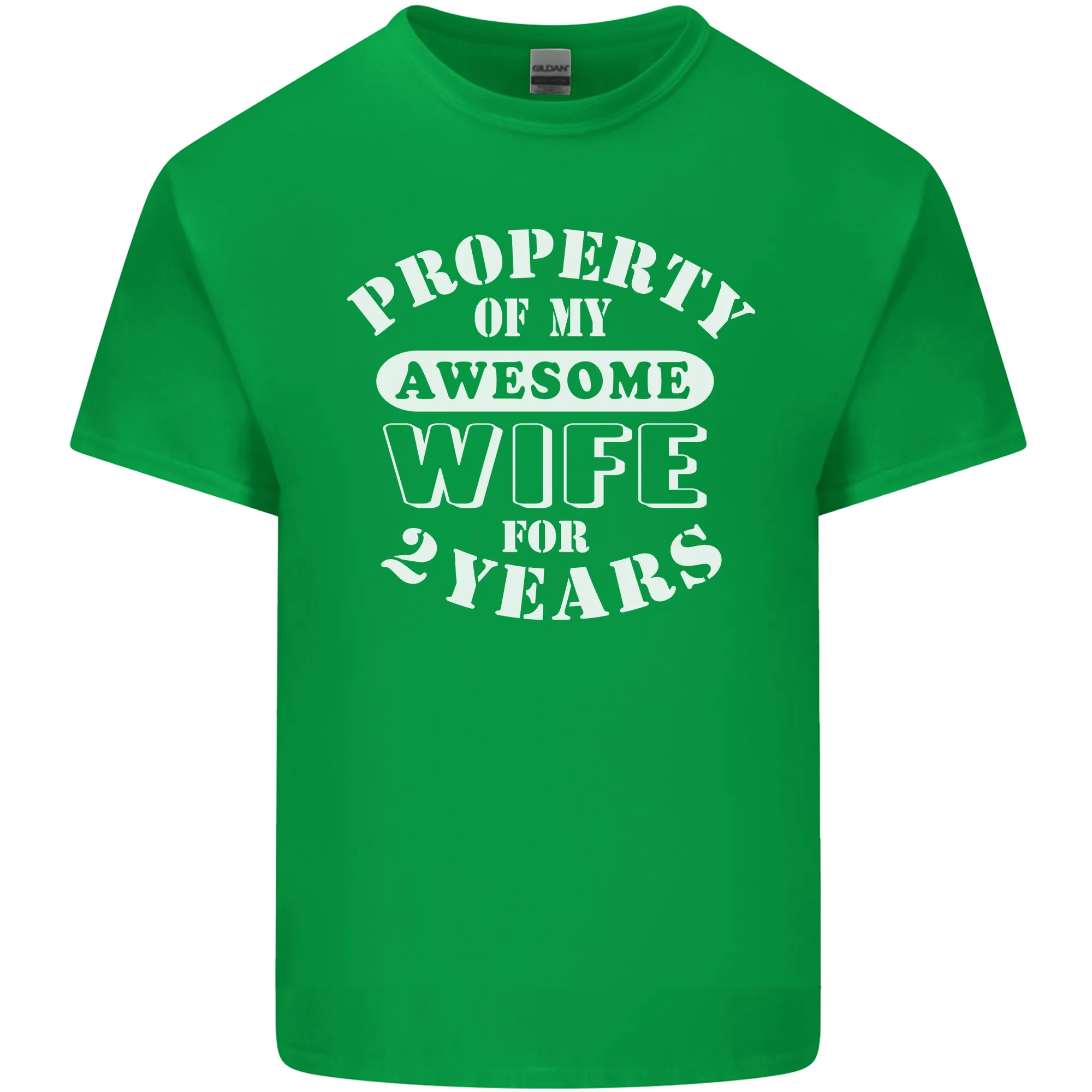 2 Year Wedding Anniversary 2nd Funny Wife Mens Light Cotton T-Shirt