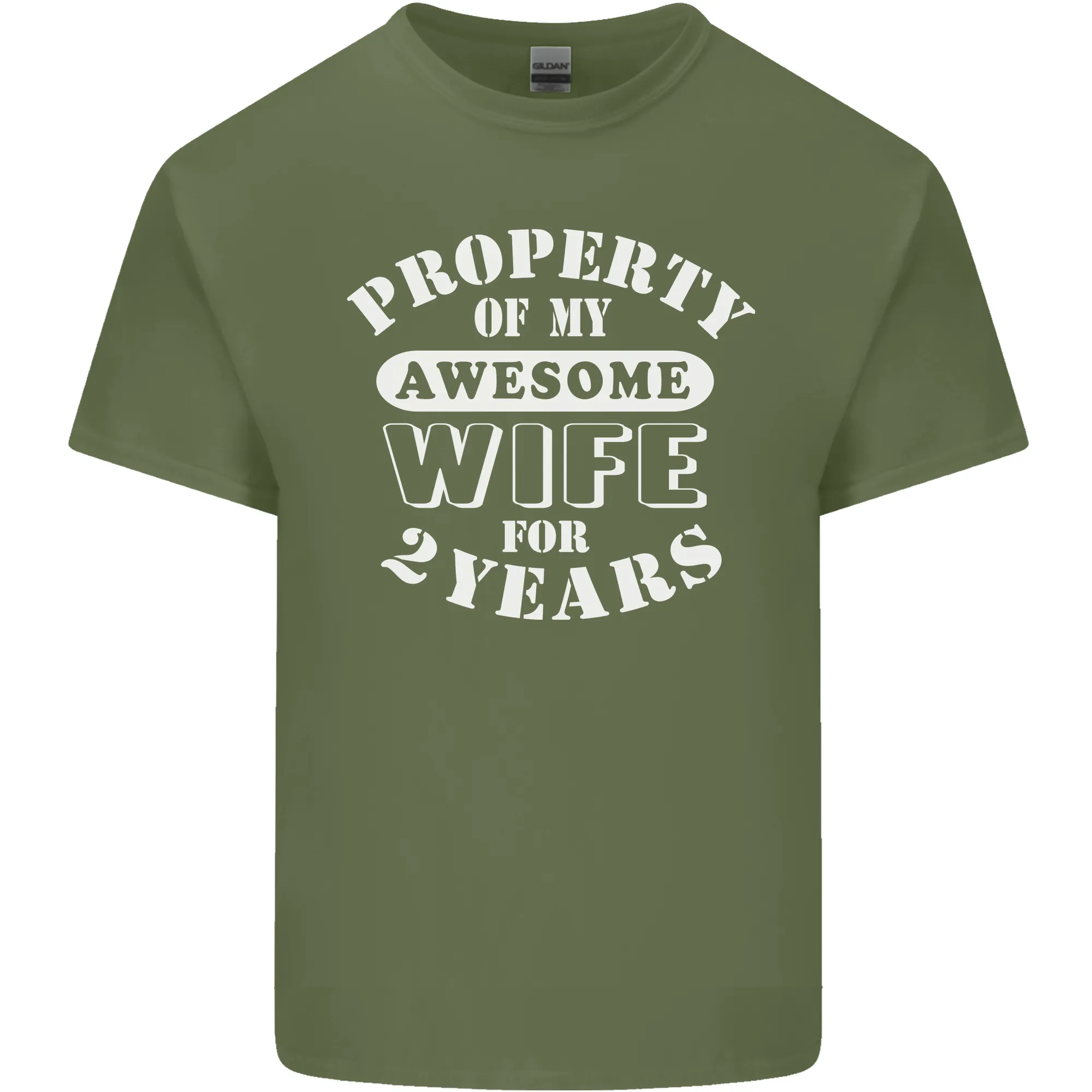 2 Year Wedding Anniversary 2nd Funny Wife Mens Light Cotton T-Shirt