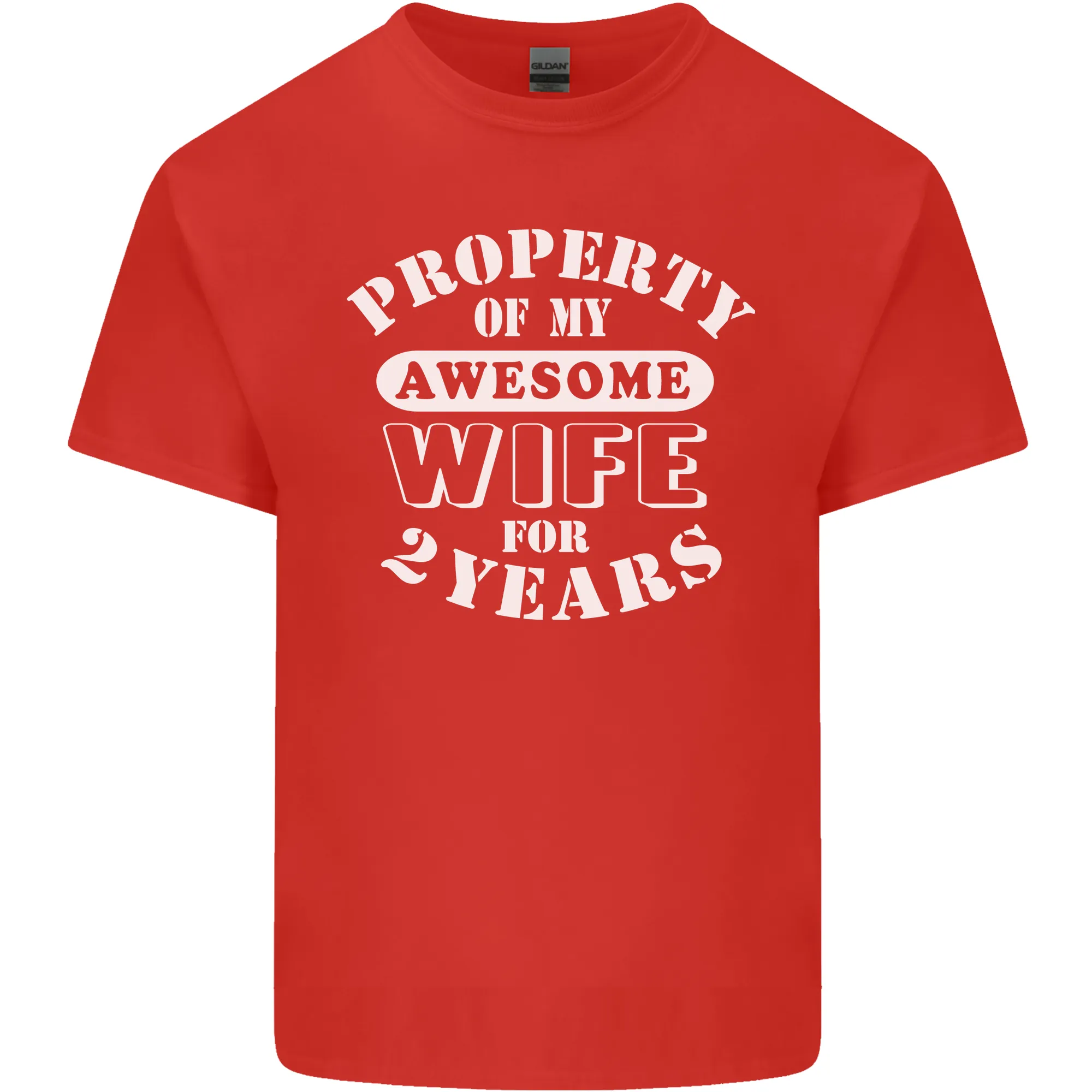 2 Year Wedding Anniversary 2nd Funny Wife Mens Light Cotton T-Shirt