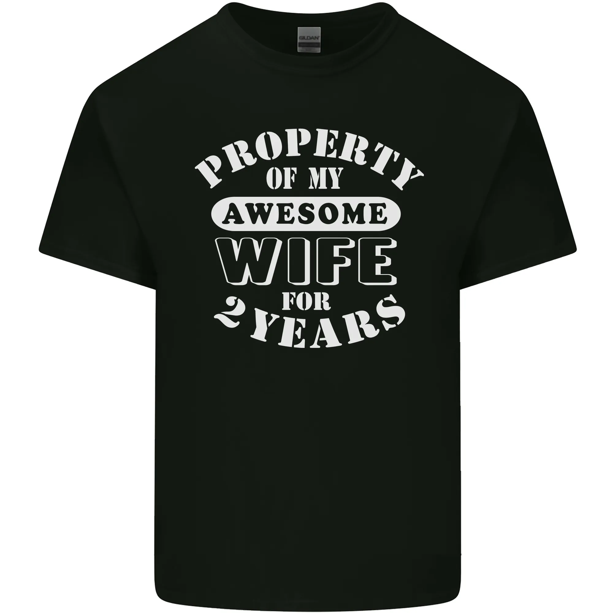 2 Year Wedding Anniversary 2nd Funny Wife Mens Light Cotton T-Shirt