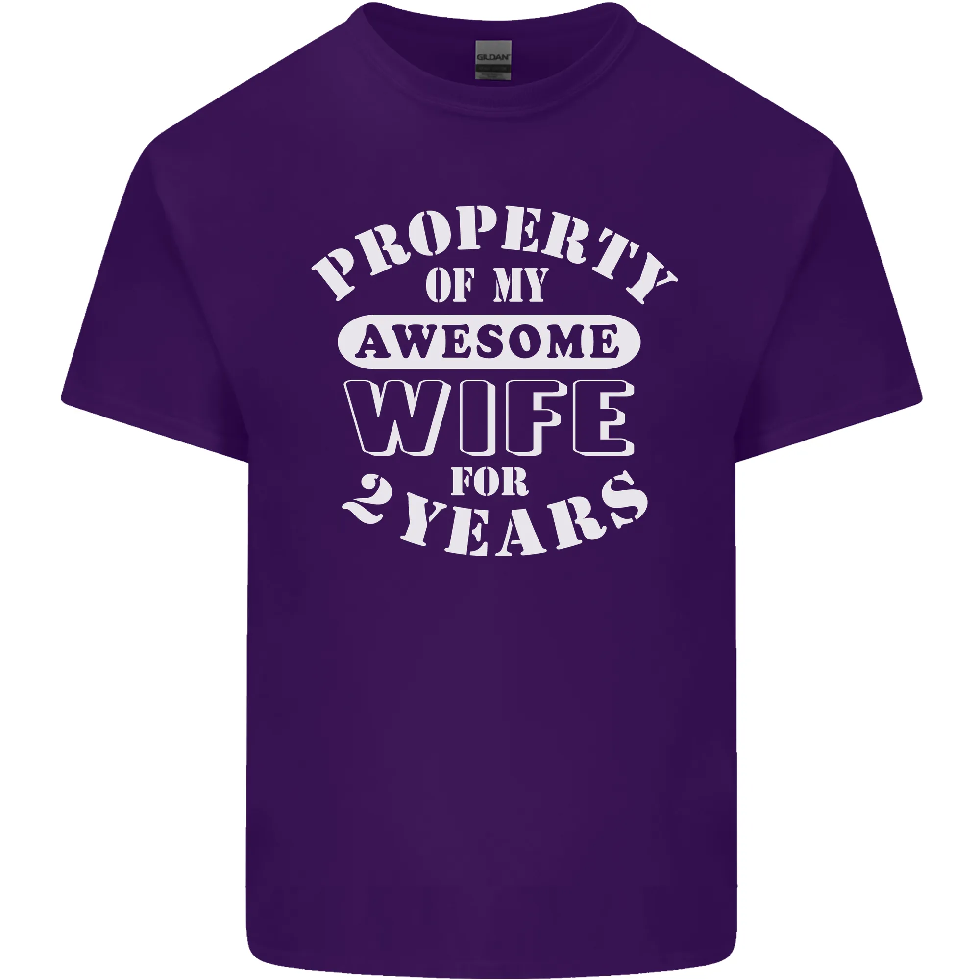 2 Year Wedding Anniversary 2nd Funny Wife Mens Light Cotton T-Shirt