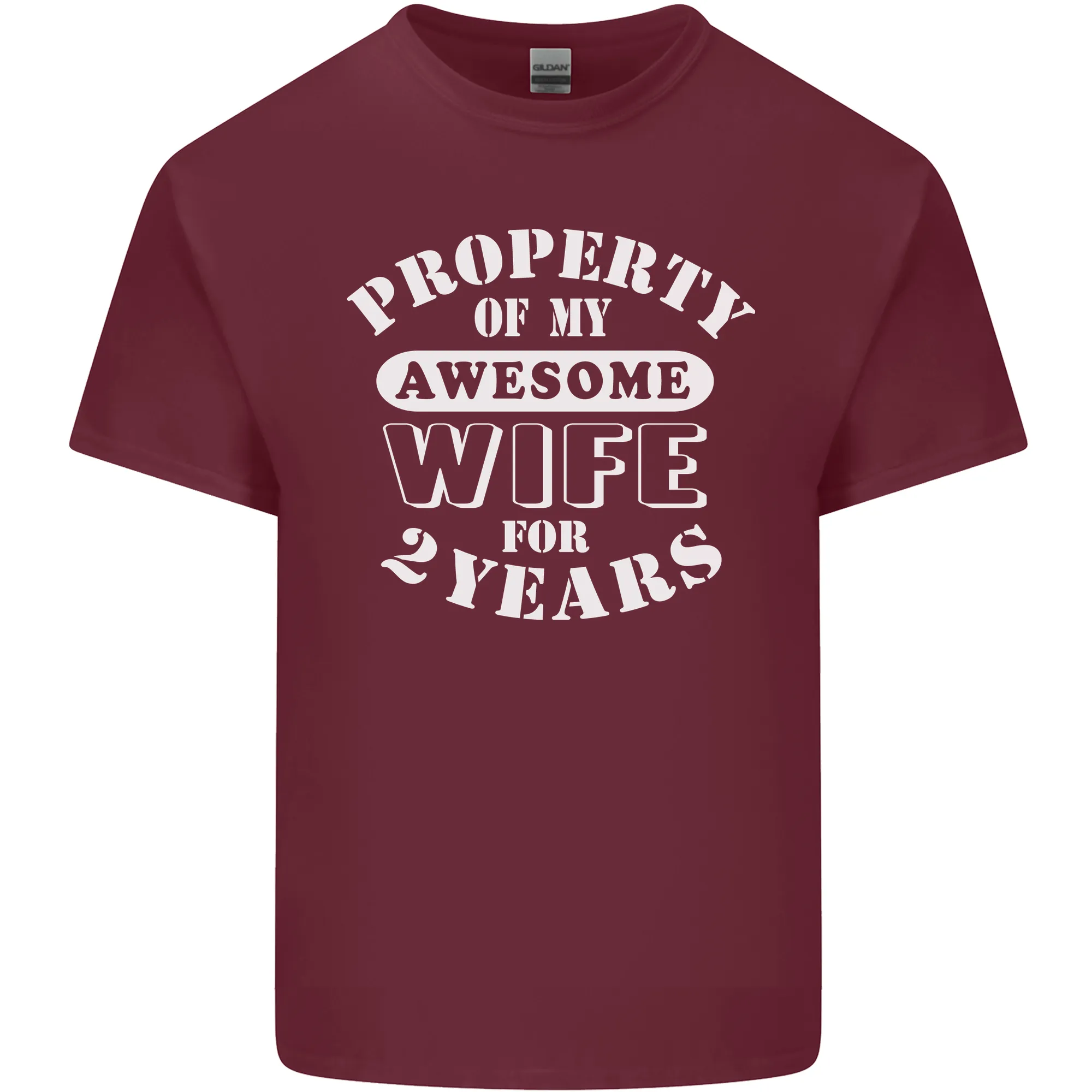 2 Year Wedding Anniversary 2nd Funny Wife Mens Light Cotton T-Shirt