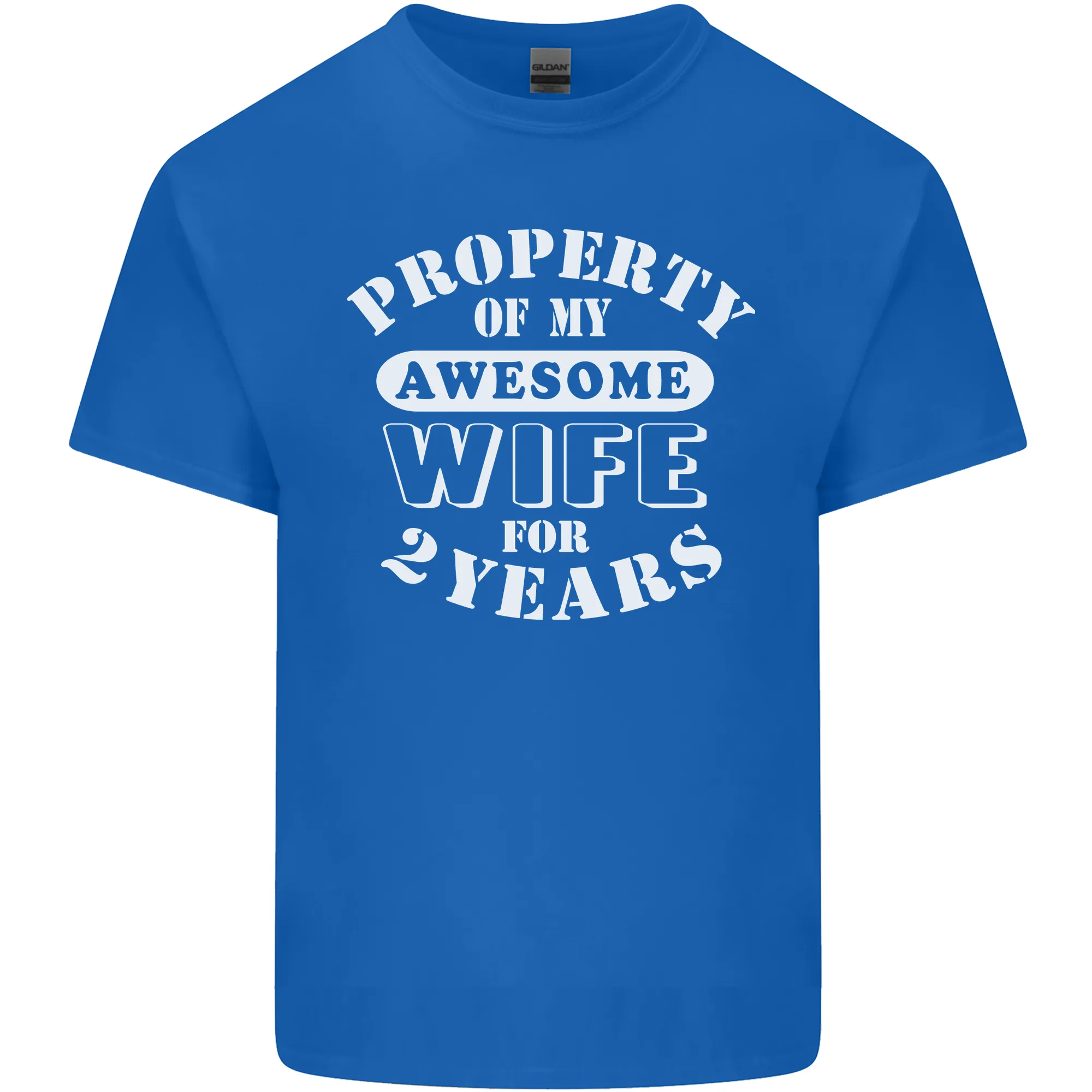 2 Year Wedding Anniversary 2nd Funny Wife Mens Light Cotton T-Shirt