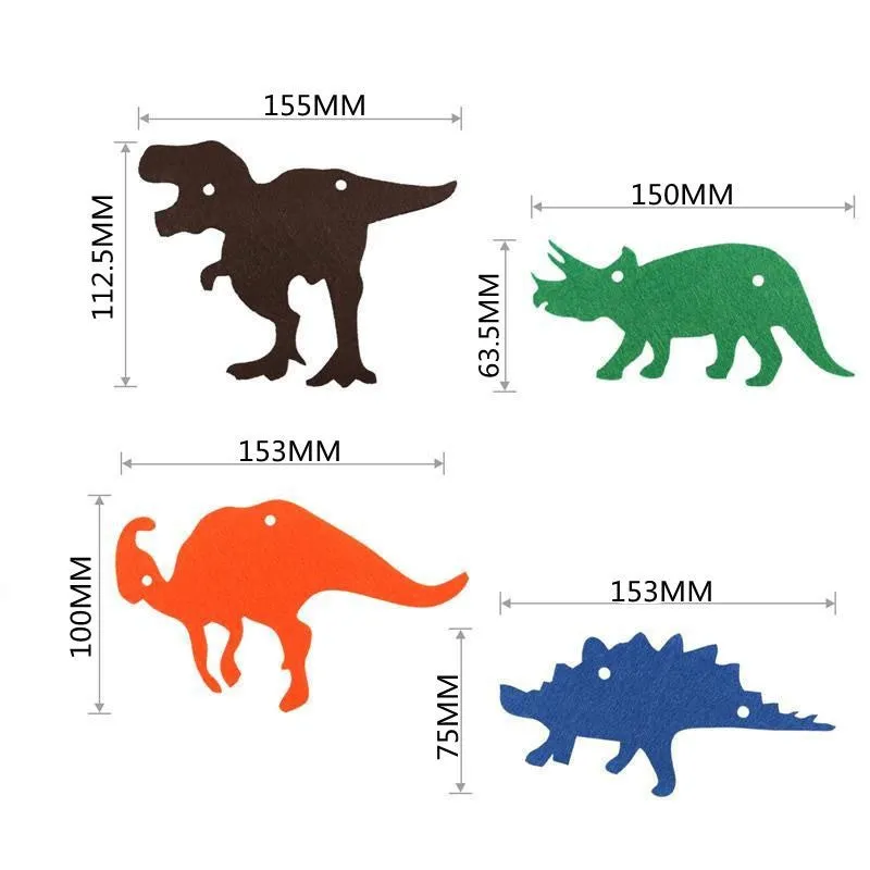 (43-piece set) Happy Birthday garland children's birthday party decoration dinosaur   latex and foil balloons - green