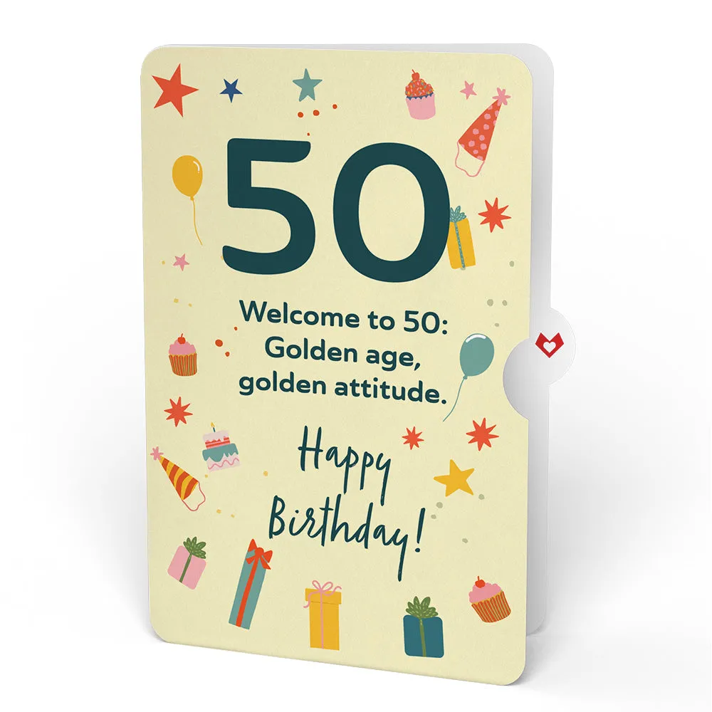 50th Birthday Celebration Pop-Up Card and Sentiment Set