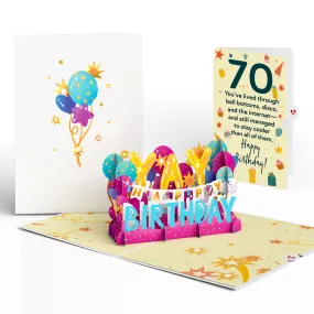 70th Birthday Celebration Pop-Up Card and Sentiment Set