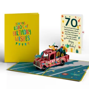 70th Birthday Truck Pop-Up Card and Sentiment Set