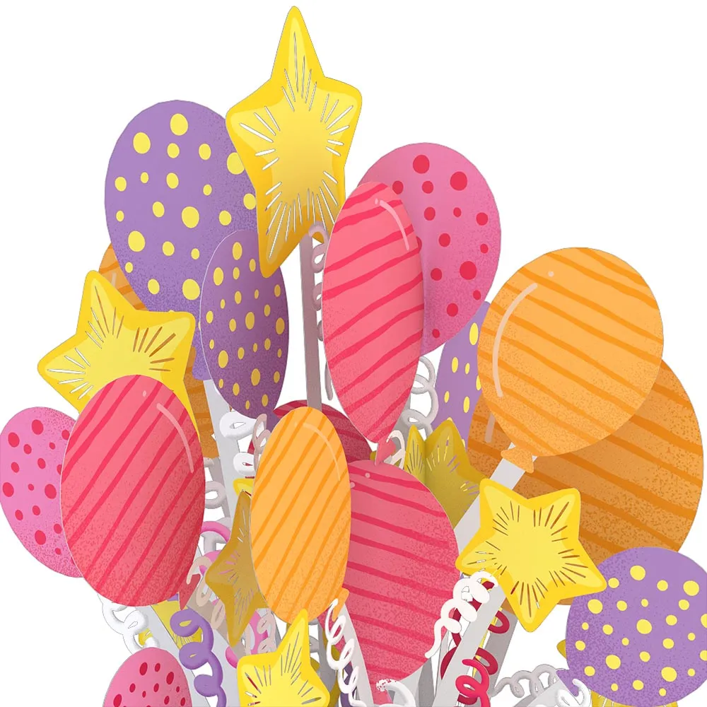 80th Birthday Balloons Giant Pop-Up Gift and Sentiment Set