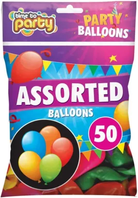 Balloons Assorted 50 Pack