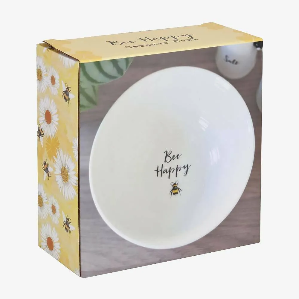 Bee Happy Ceramic Tableware, Breakfast Bowl