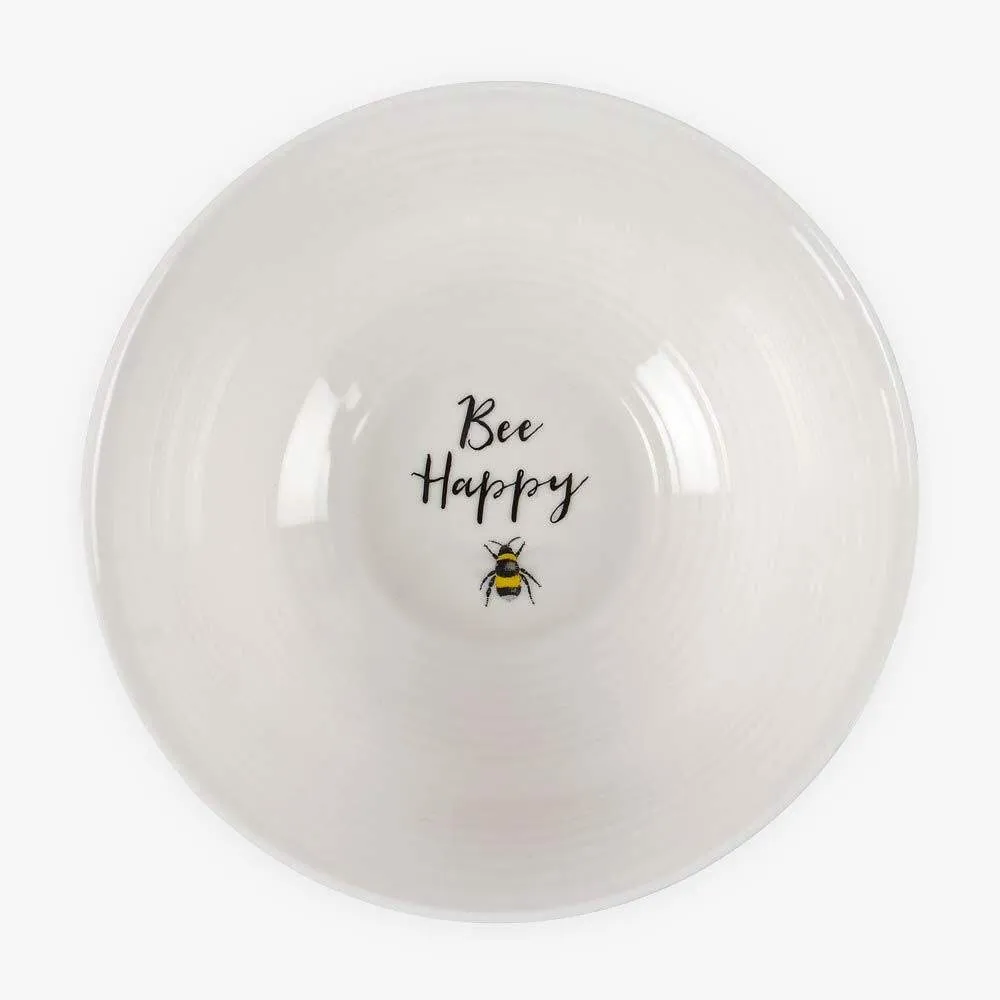 Bee Happy Ceramic Tableware, Breakfast Bowl