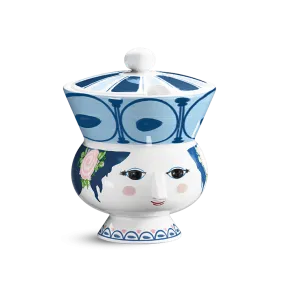 Bjørn Wiinblad Dora Bowl, Blue, Ø: 3.7"