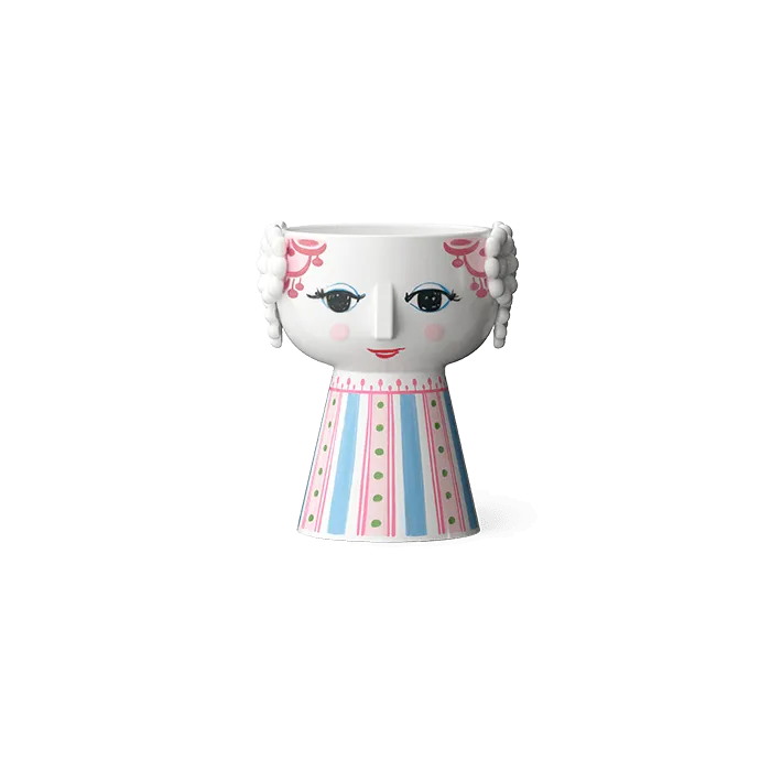Bjørn Wiinblad Eva Candle Holder, Pink, H: 3.7"