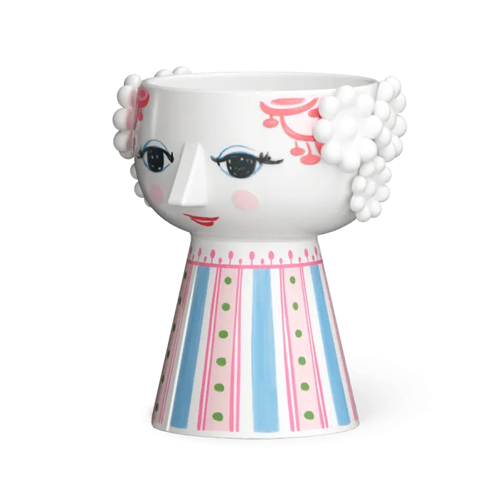 Bjørn Wiinblad Eva Candle Holder, Pink, H: 3.7"