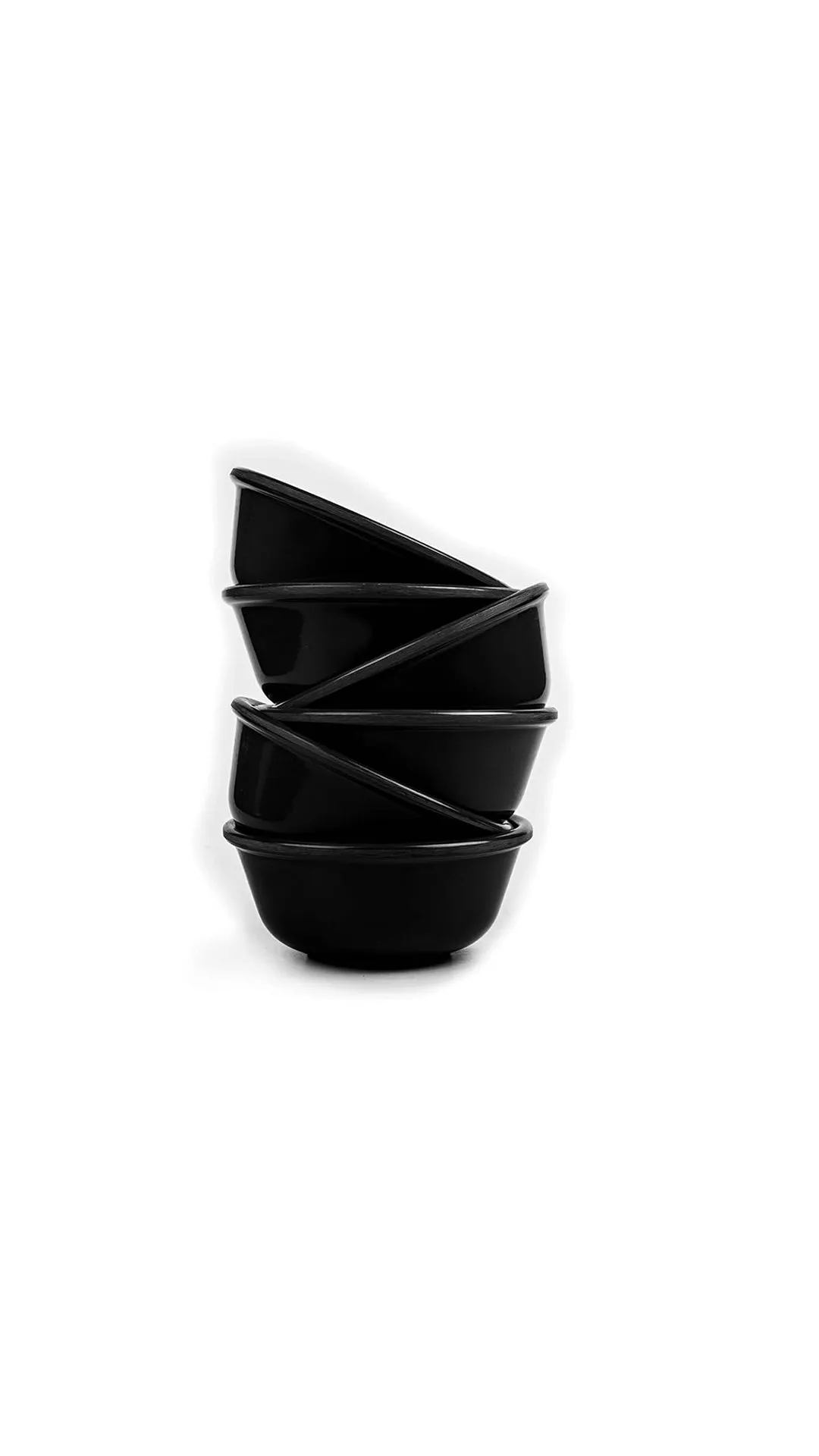 Black Melamine Prime Soup Bowl. Round Shape, 280ml Capacity.