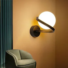 Black/White Metal Wall Lights Simple Living Room Bedroom Bedside Corridor Stairs Lamps G9 Sconce Lamp Glass Ball Wall Lighting