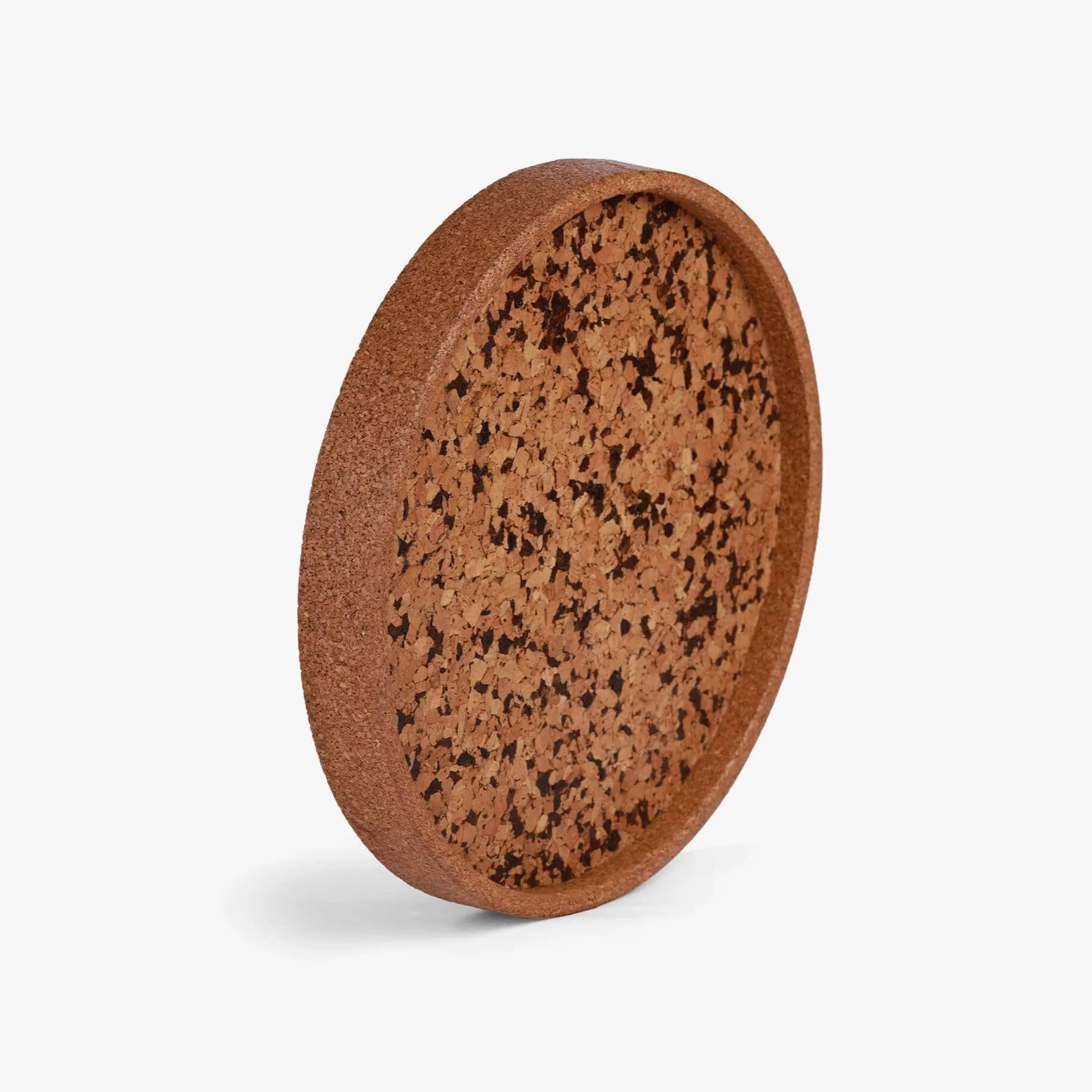 Boho Round Textured Tray | Modern & Decorative Serving Cork Platter For Kitchenware