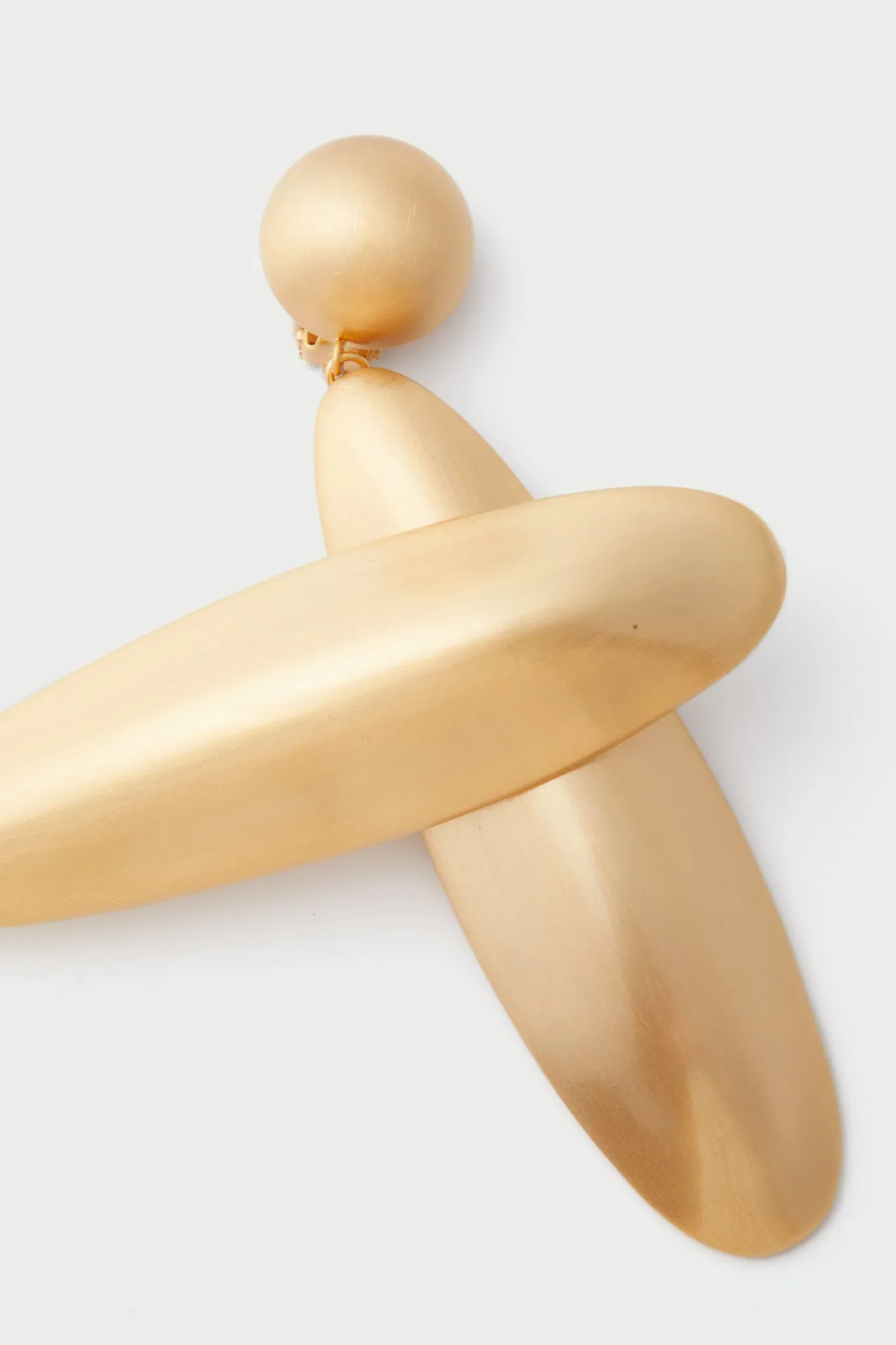 Brushed Brass Fiore Earring