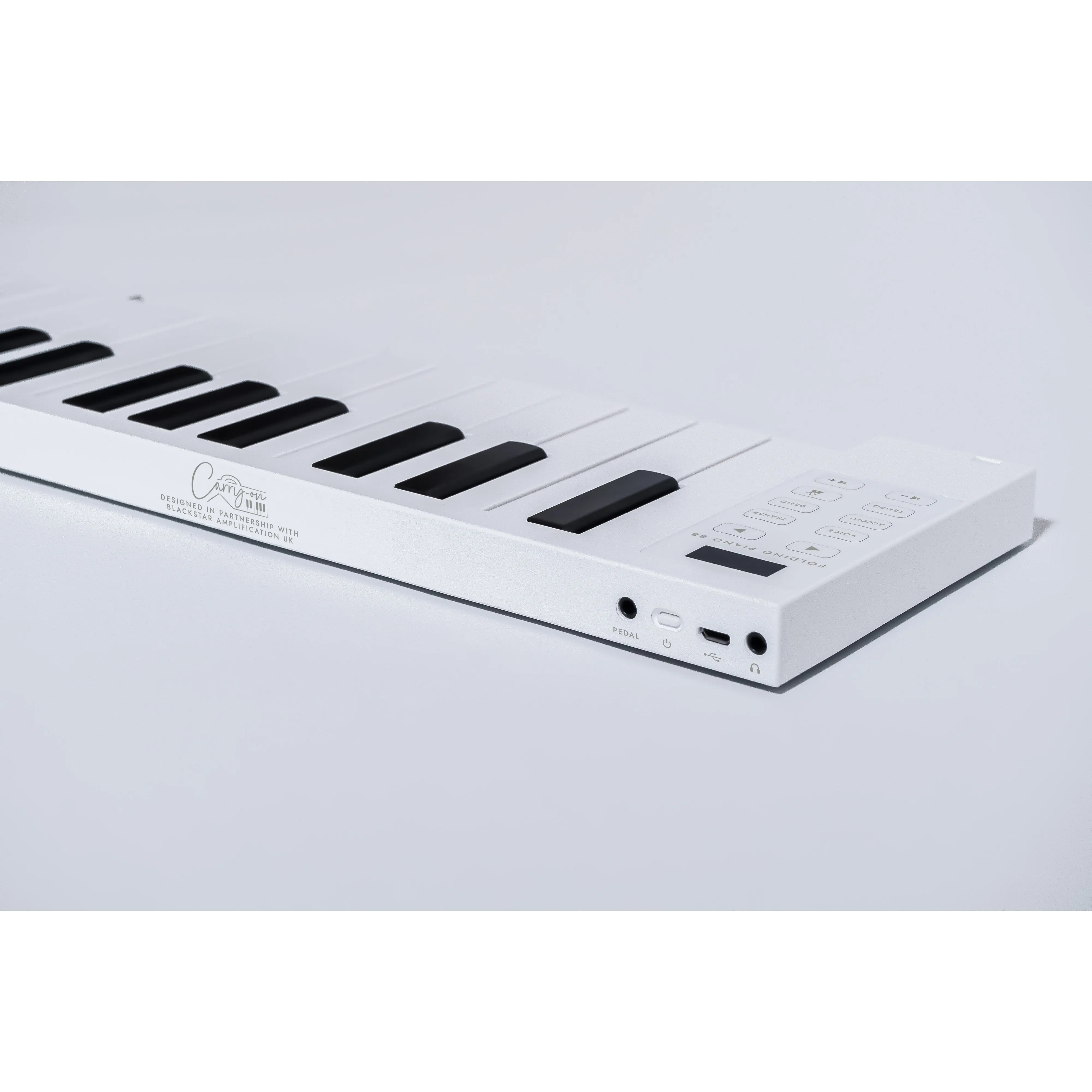 Carry-on FOLDPIANO88 88-Key Collapsible Folding Piano Keyboard, White