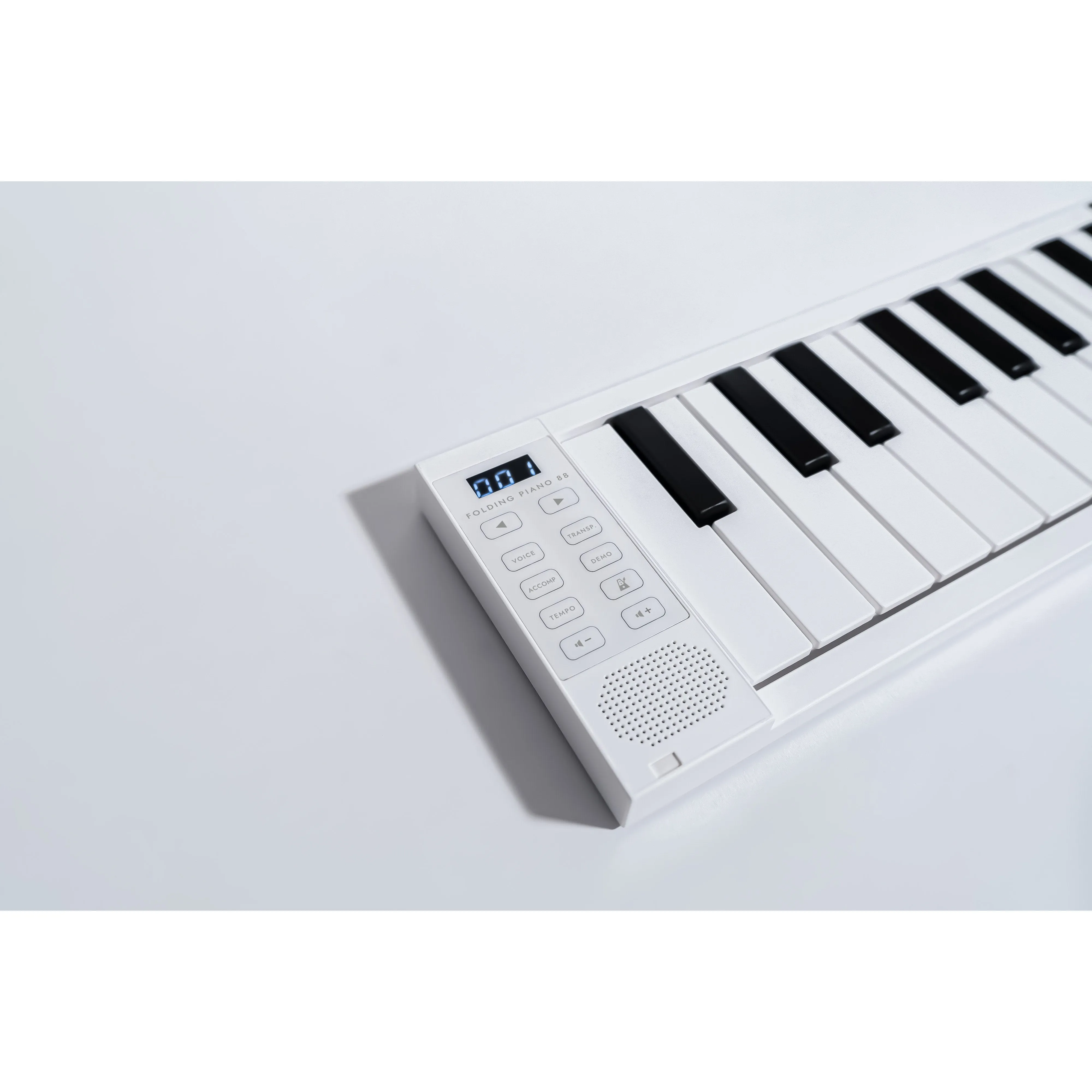 Carry-on FOLDPIANO88 88-Key Collapsible Folding Piano Keyboard, White