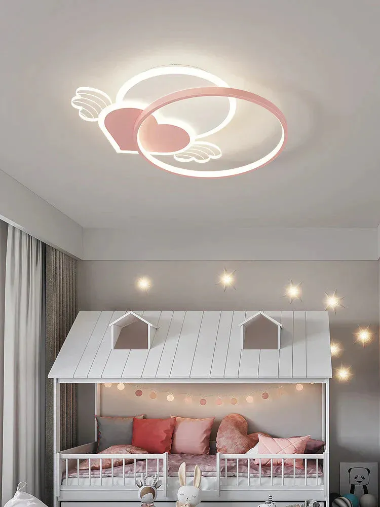 Ceiling Lamp Bedroom Modern Warm Romantic Nordic Creative Personality Love Girl Room