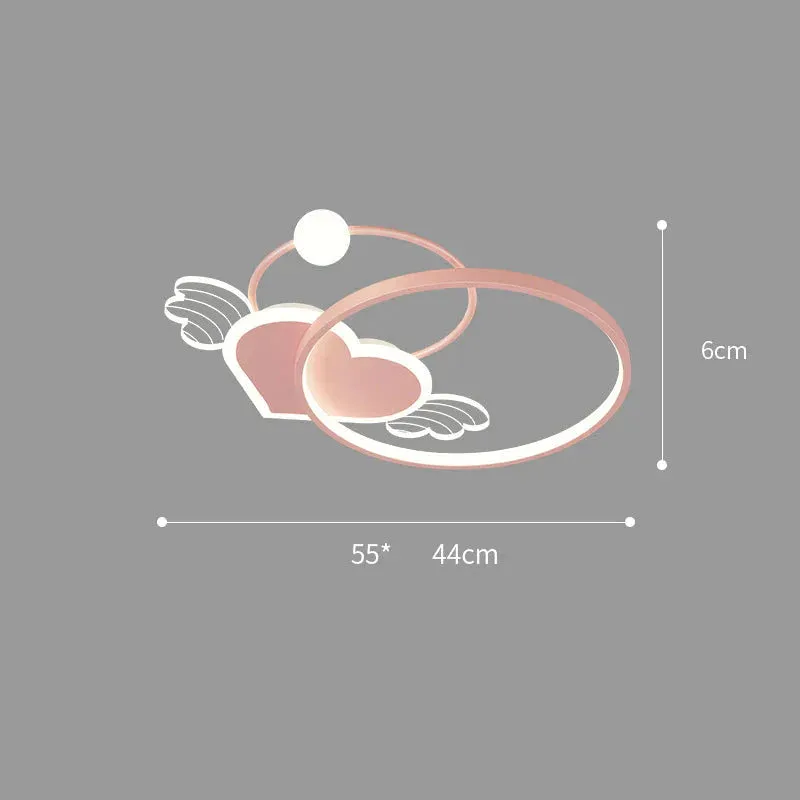 Ceiling Lamp Bedroom Modern Warm Romantic Nordic Creative Personality Love Girl Room