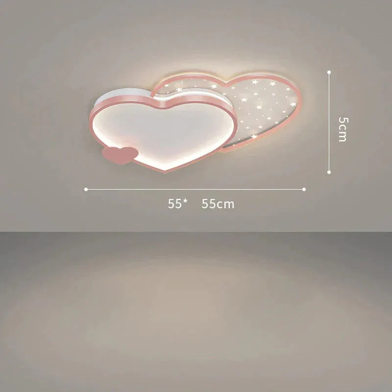 Ceiling Lamp Bedroom Modern Warm Romantic Nordic Creative Personality Love Girl Room