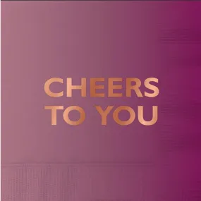 Cheers to You Cocktail Napkins - 5" x 5" (20 Count)