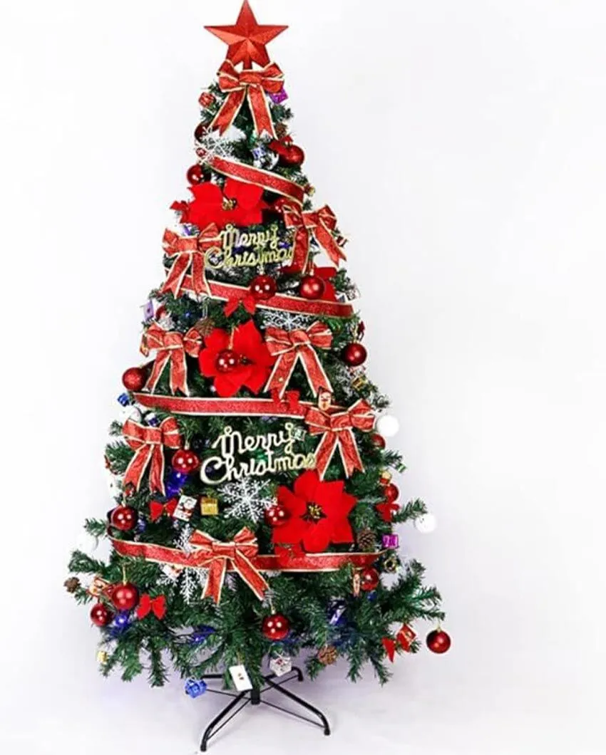 Christmas Ambiance Artificial Tree With Warm LED Lights | 24 x 83 inches