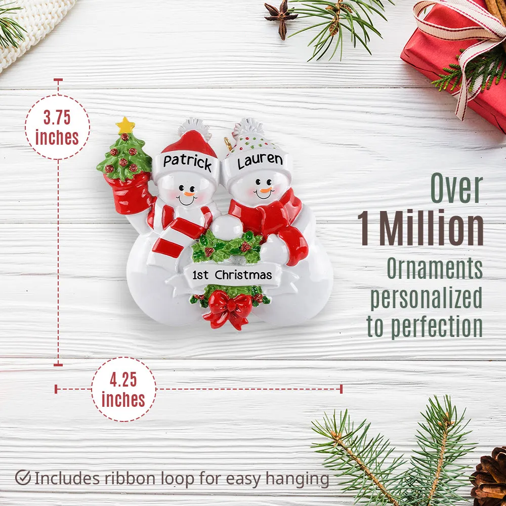 Christmas Snow Couple Ornament