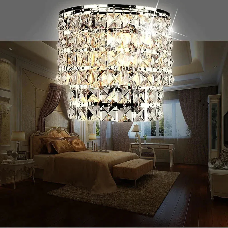 Classic crystal chandelier wall light gold crystalline wall sconce lamp LED  living room bedside glass crystal wall lamp