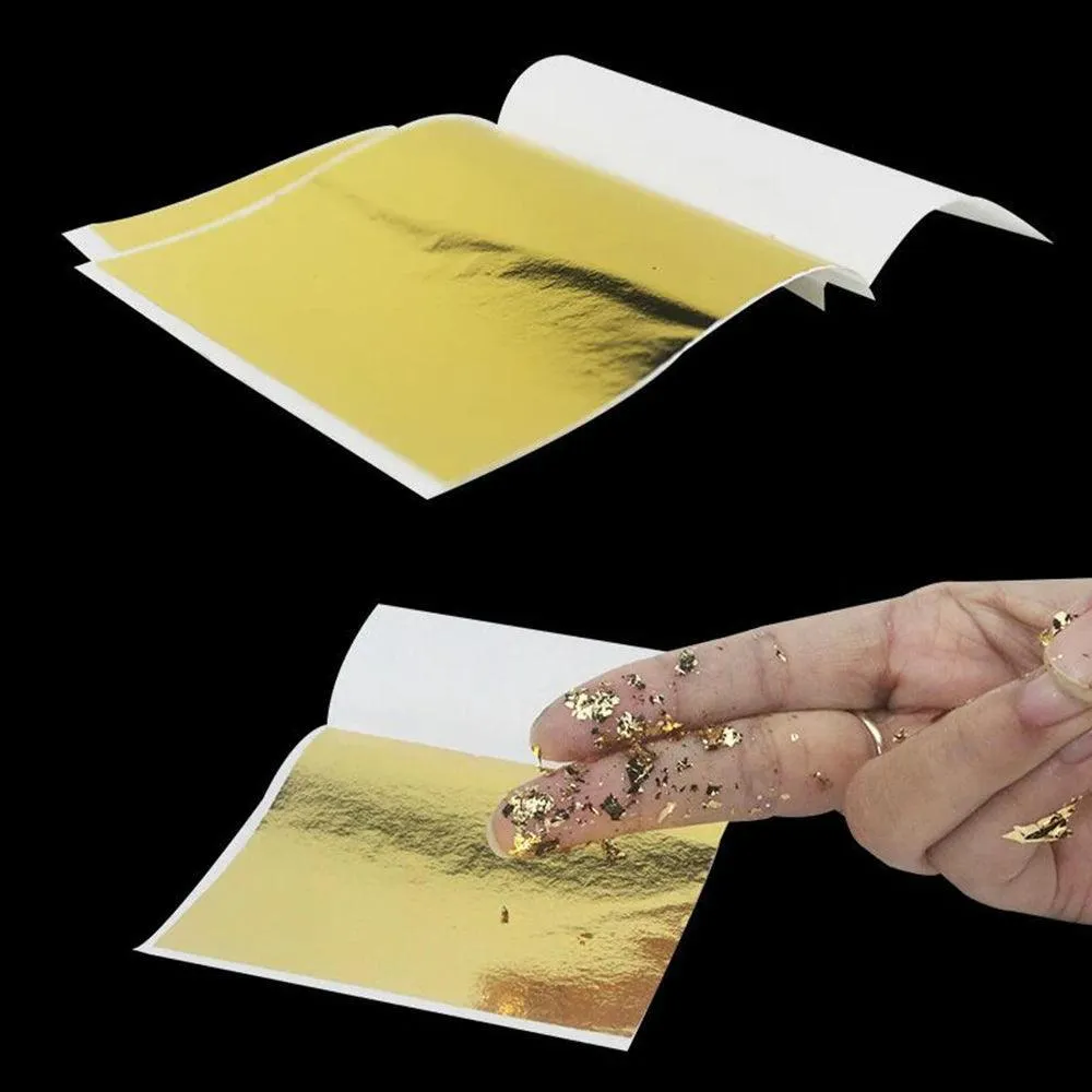 Colorful Leaf Sheets, High-Quality Shiny Foil Paper, Available in 100 or 200 Sheets, Perfect for Epoxy Resin, Phone Cases, Nail Art, and Crafts