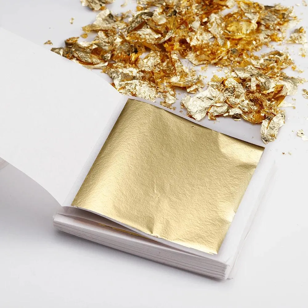 Colorful Leaf Sheets, High-Quality Shiny Foil Paper, Available in 100 or 200 Sheets, Perfect for Epoxy Resin, Phone Cases, Nail Art, and Crafts
