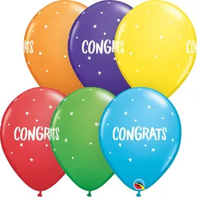 Congrats Dots & Star Balloons (50 Pack)