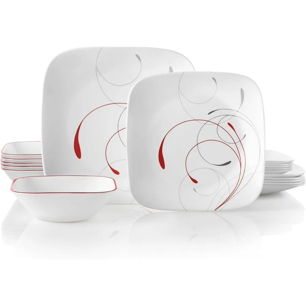 Corelle 18 PCS SQ. DINNER SET SPLENDOR(1134338)1X18 CORELLE