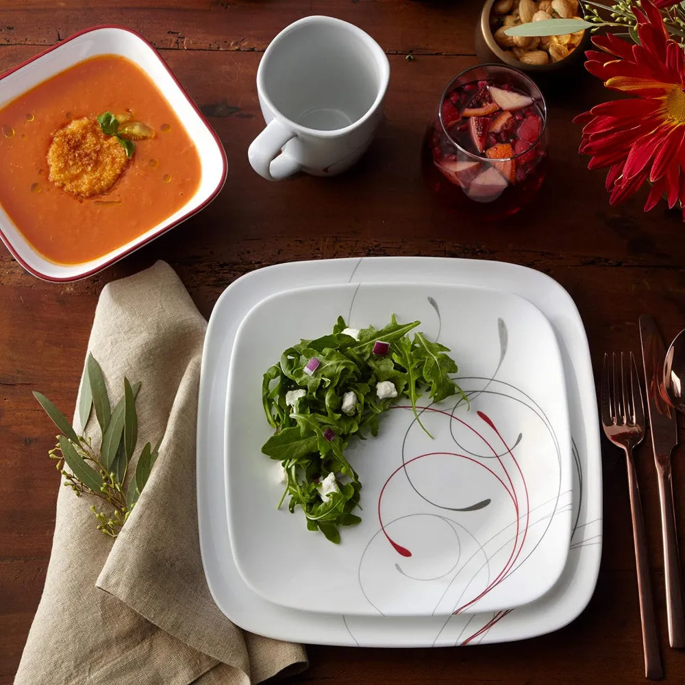 Corelle 18 PCS SQ. DINNER SET SPLENDOR(1134338)1X18 CORELLE