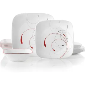 Corelle 18 PCS SQ. DINNER SET SPLENDOR(1134338)1X18 CORELLE