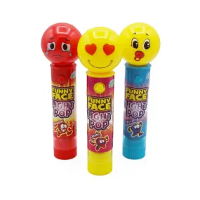 Crazy Candy Factory Funny Face Light Pop - 12 Count