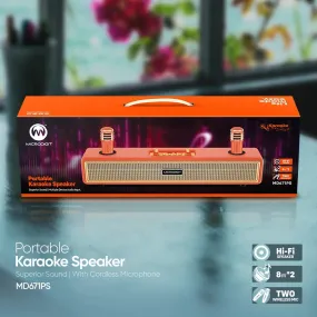Double Mic Karaoke Portable BT Speaker With Microphone - MD671PS