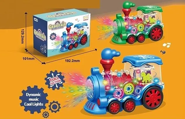 Electric Transparent Gear Train With Light & Sound